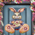 Easter Bunny Boy with Egg Holiday Door Decor by G. Debrekht - Easter Spring Decor - 8652767H