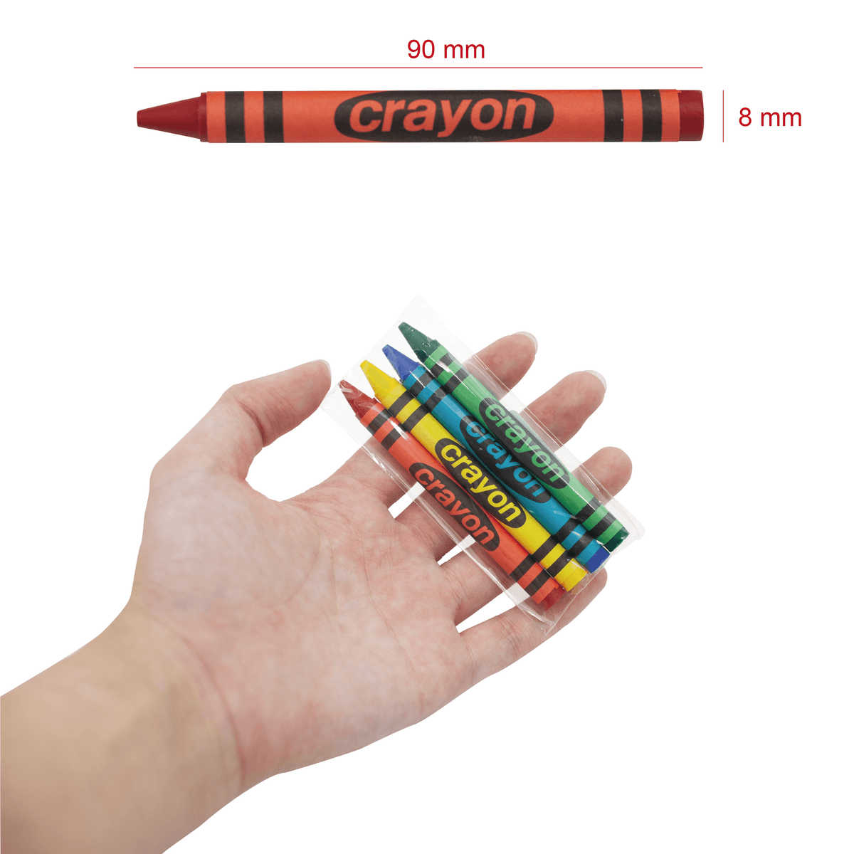 4-Color Crayon Sets – 20 Packs (80 Crayons), Non-Toxic, Restaurant & Party Ready