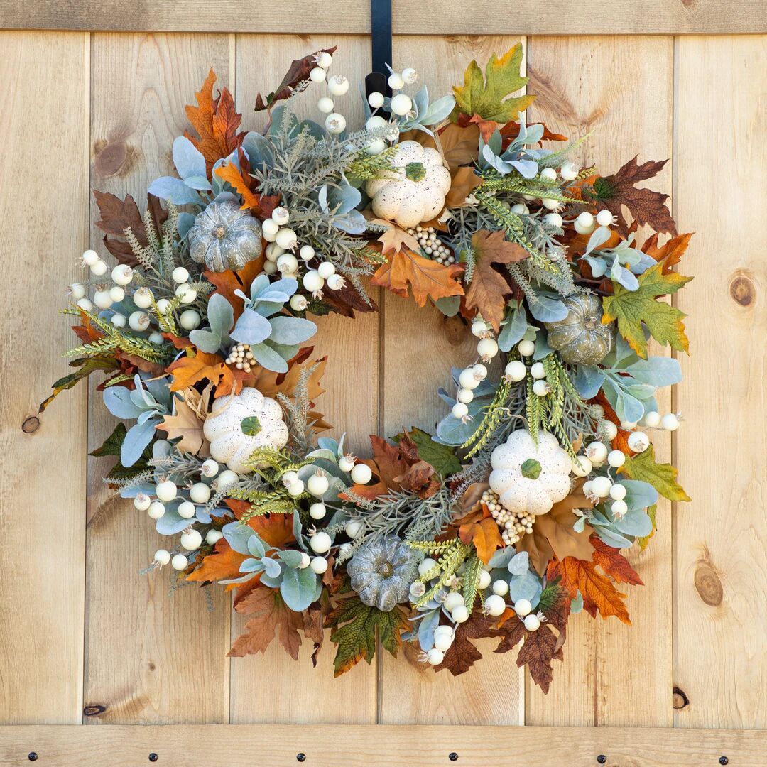 Autumn Pumpkin Frost Leaf Garland Home Decor