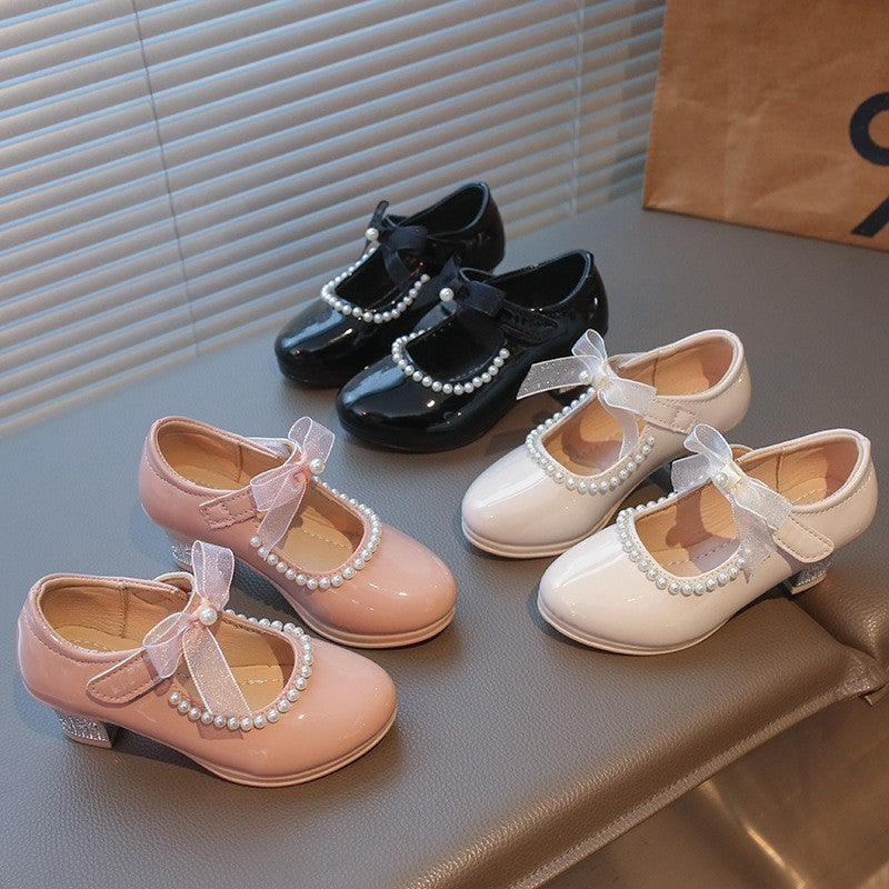 Girls' Synthetic-Leather Dress Shoes