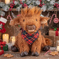 17.7 Inches Highland Cow Plush Handmade Collectable– Weighted Toy for Kids & Adults