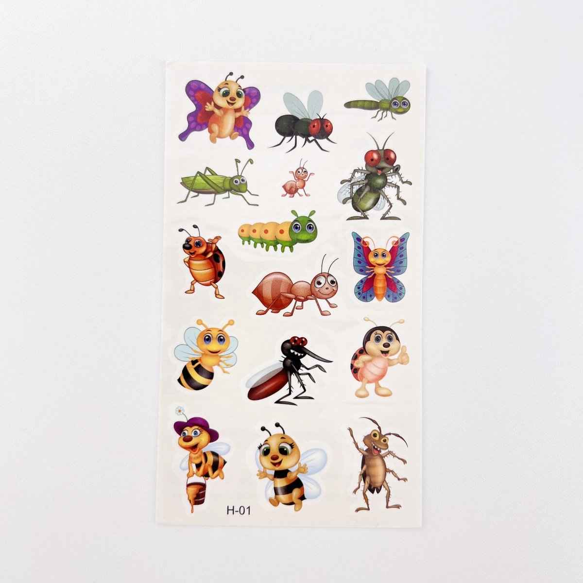 10 Sheets Insect Temporary Tattoos – Kids Birthday Party Favors