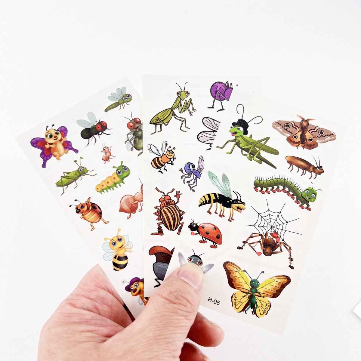 10 Sheets Insect Temporary Tattoos – Kids Birthday Party Favors