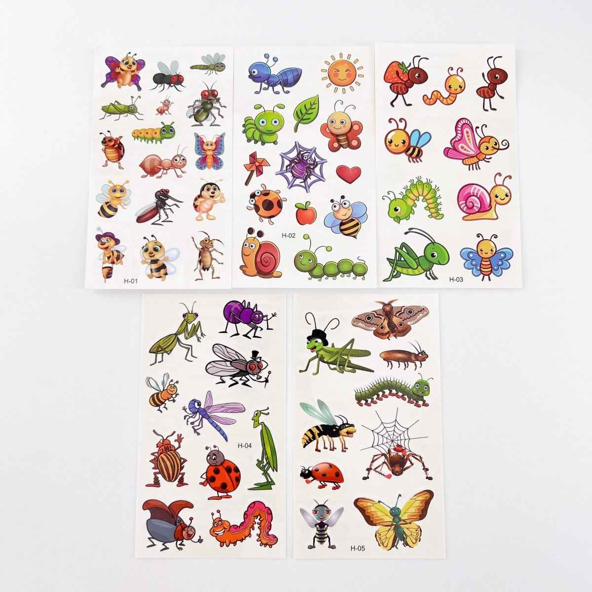10 Sheets Insect Temporary Tattoos – Kids Birthday Party Favors