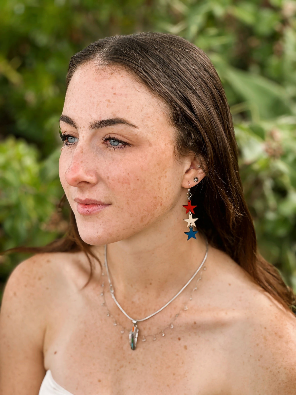 4th of July Star Earrings # 1145