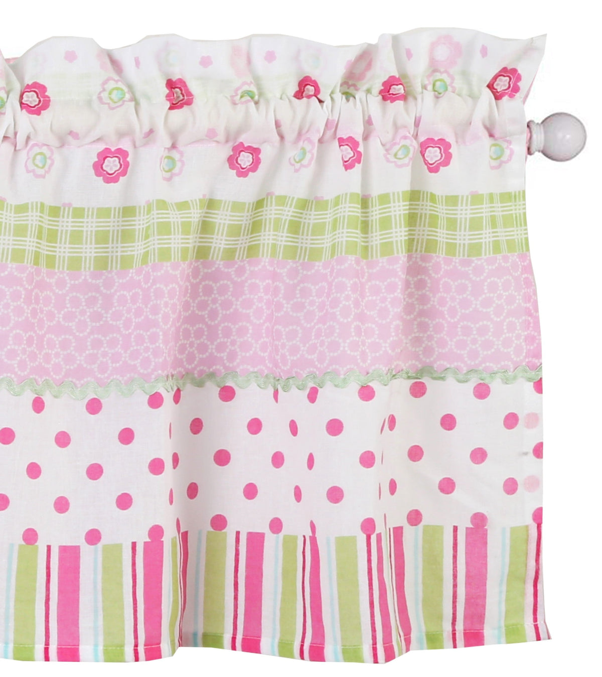 Greta Floral Stripe Pink Real Patchwork Cotton Reversible Quilt Bedding Set