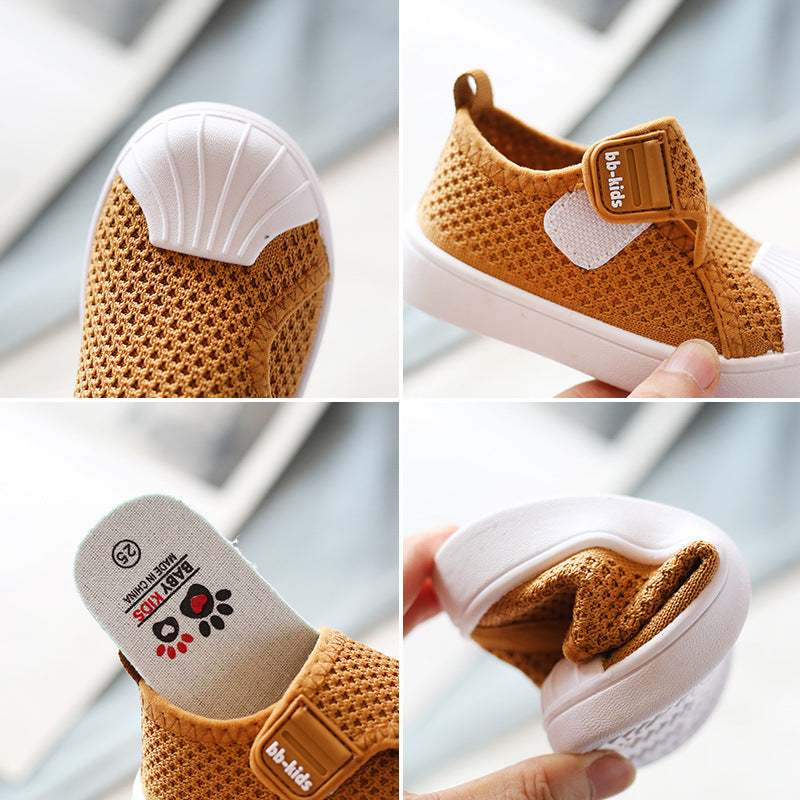 Kids' Striped Slip-On Casual Sneakers