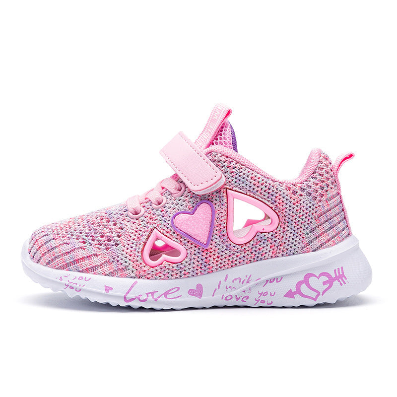 Children's Mesh Hook-and-Loop Casual Sneakers