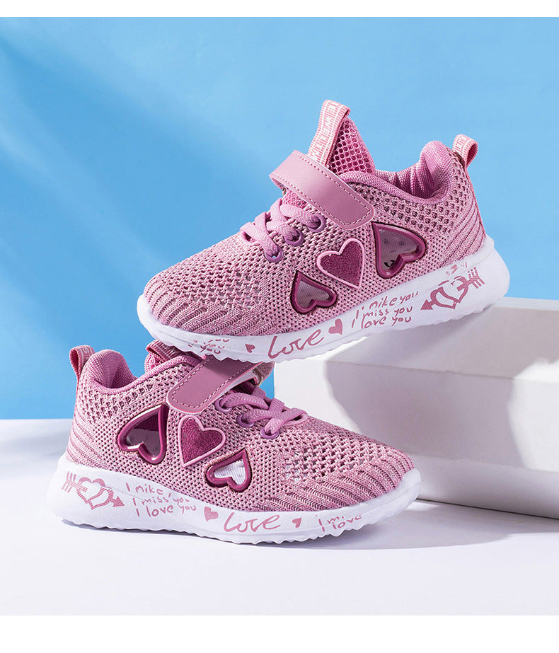 Children's Mesh Hook-and-Loop Casual Sneakers
