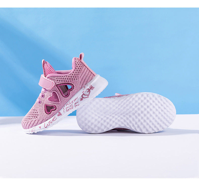 Children's Mesh Hook-and-Loop Casual Sneakers