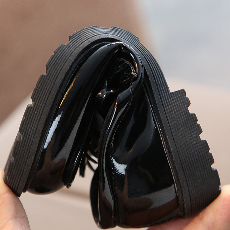 Children's Vintage-Style Synthetic-Leather Shoes