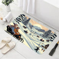 Winter Wonderland Sledding Adventures Diatom Bath Mat (Made in USA)