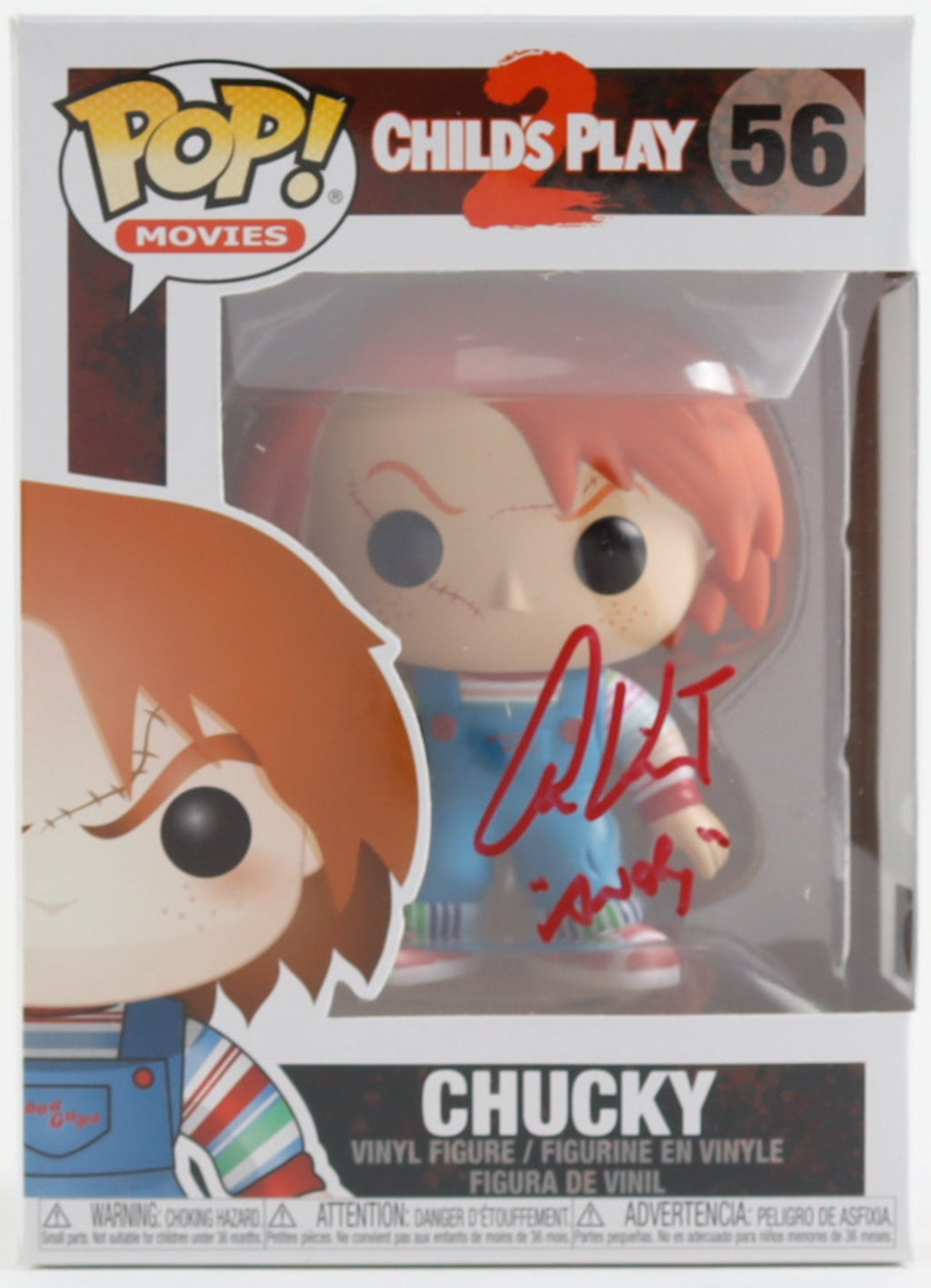 Alex Vincent Signed "Child's Play 2" #56 Chucky Funko Pop! Inscribed "Andy" (PA)