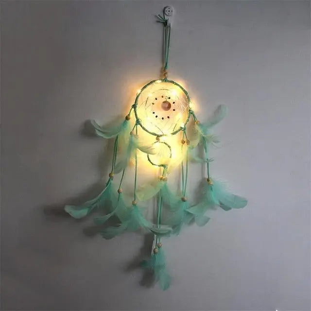 LED Feather Dream Catcher Hanging Decoration