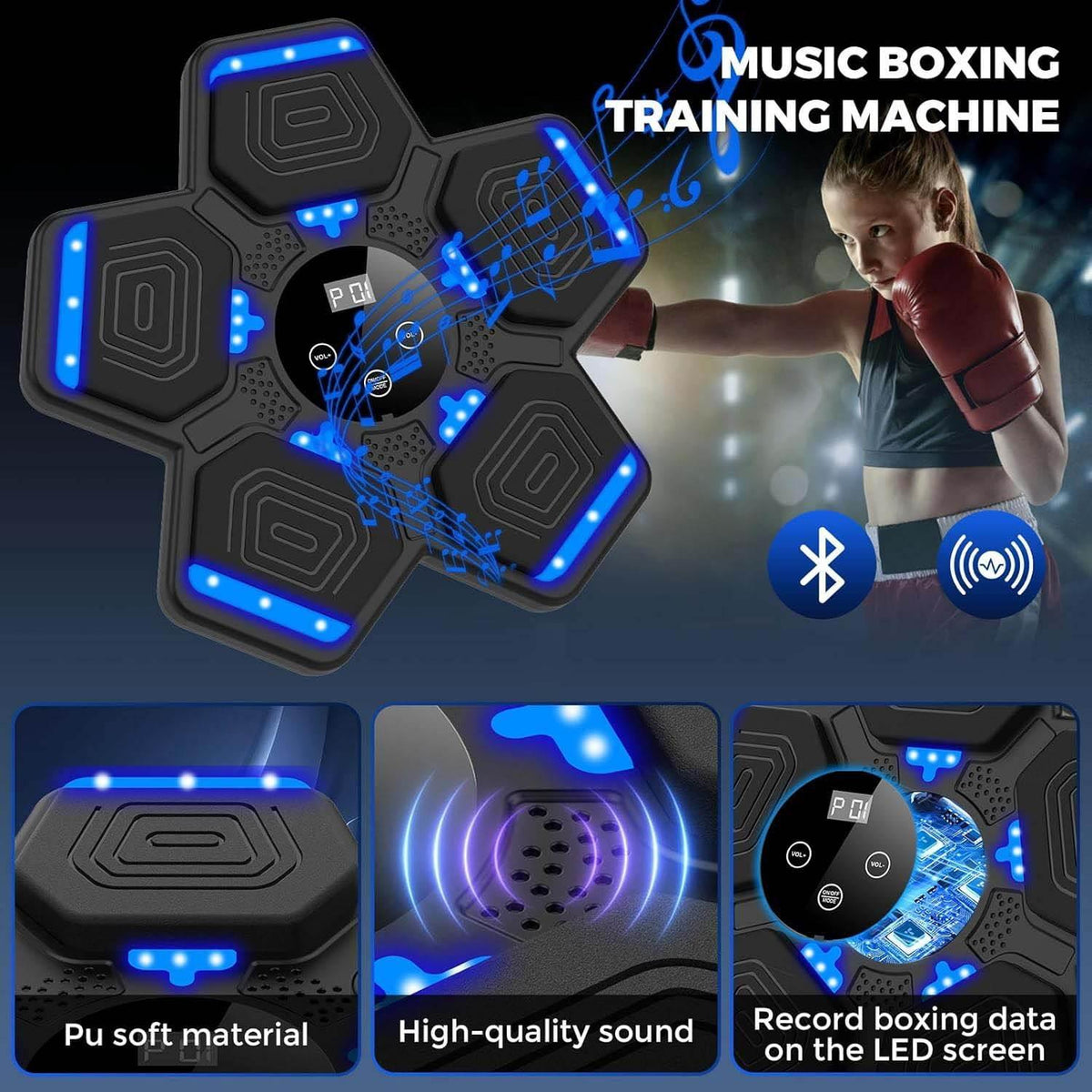 Bluetooth Music Boxing Machine with Gloves