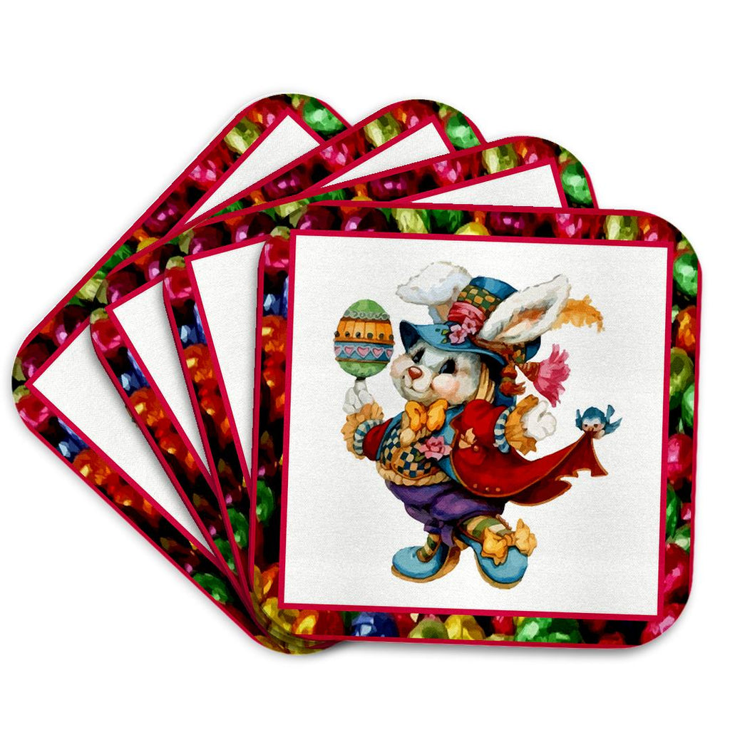 3dRose Susan Brown Designs Holiday Easter - Easter Bunny - Coasters (CST_14857)