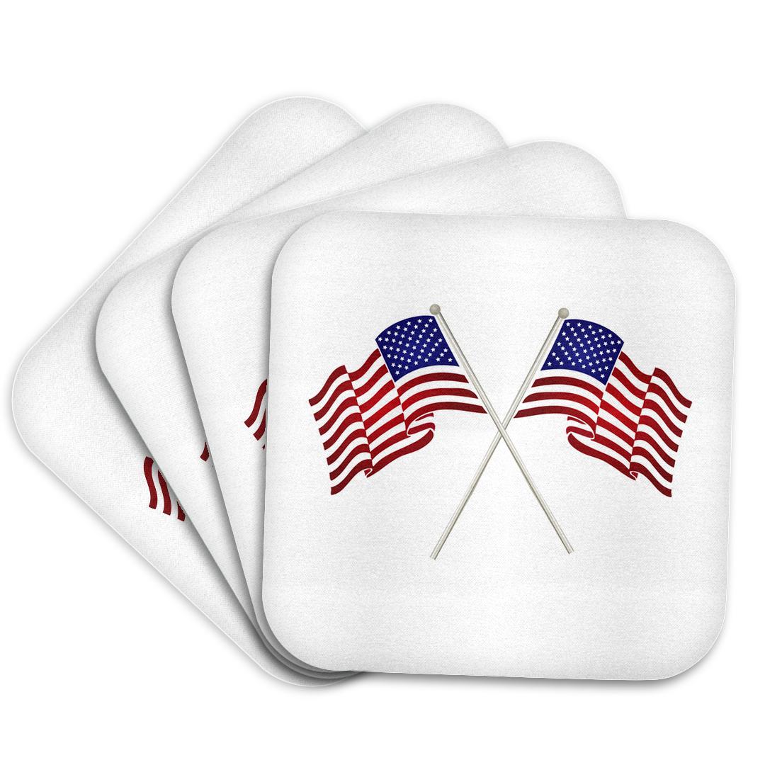 3dRose Andrea Haase Patriotic Art - America Flag Patriotic 4th July Art - Coasters