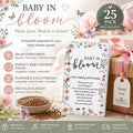 Baby Shower Favors 25 Pack, Baby in Bloom Seed Packets, Wildflower Seed Favors