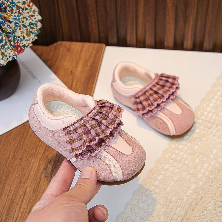 Girls' Retro-Style Casual Sneakers