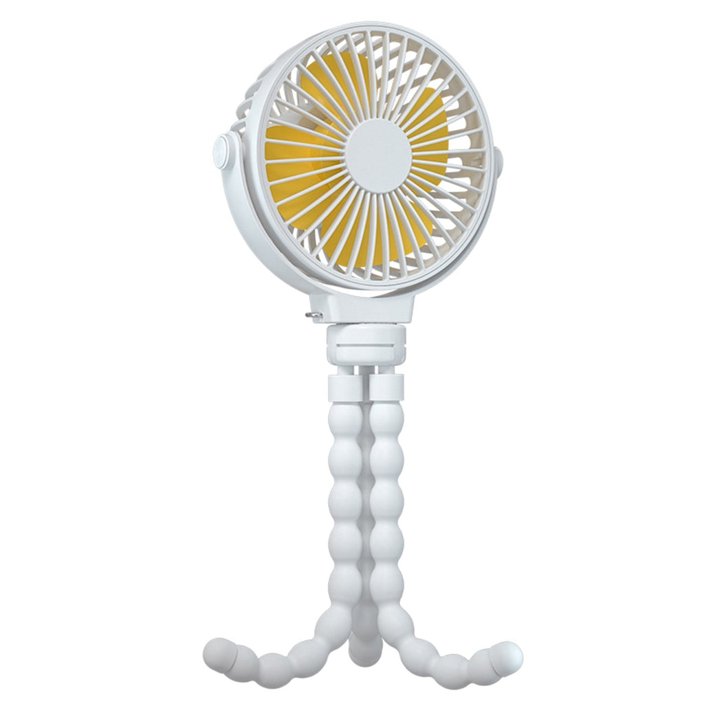 Portable Baby Stroller Fan Rechargeable Handheld Fan with Flexible Tripod Clip On Desktop Hanging Fan 3 Gear Speed 360¡ Tilt Head