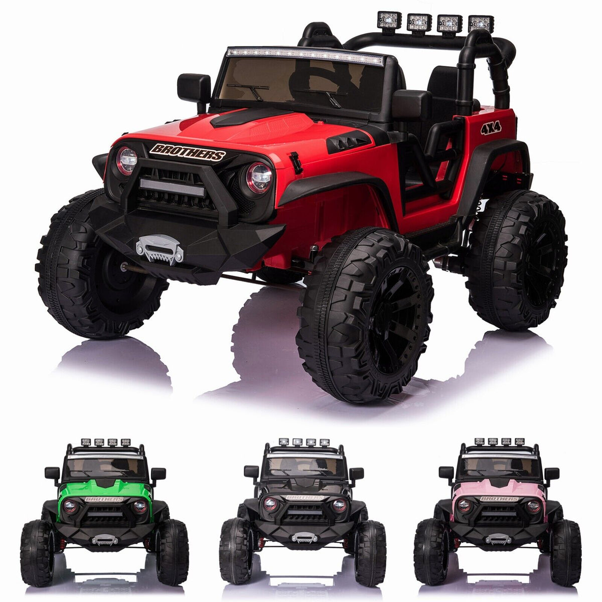 400W Electric Kids Ride On Jeep Truck with Remote Control - Perfect Xmas Gift for Outdoor Fun
