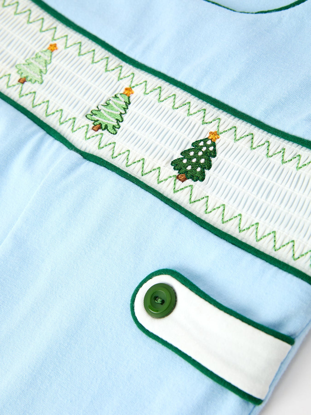 Christmas Boys Blue Christmas Tree Embroidered JonJon