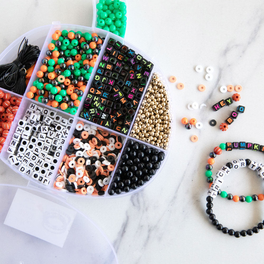 Pumpkin Bead Box DIY Letter Bead Kit