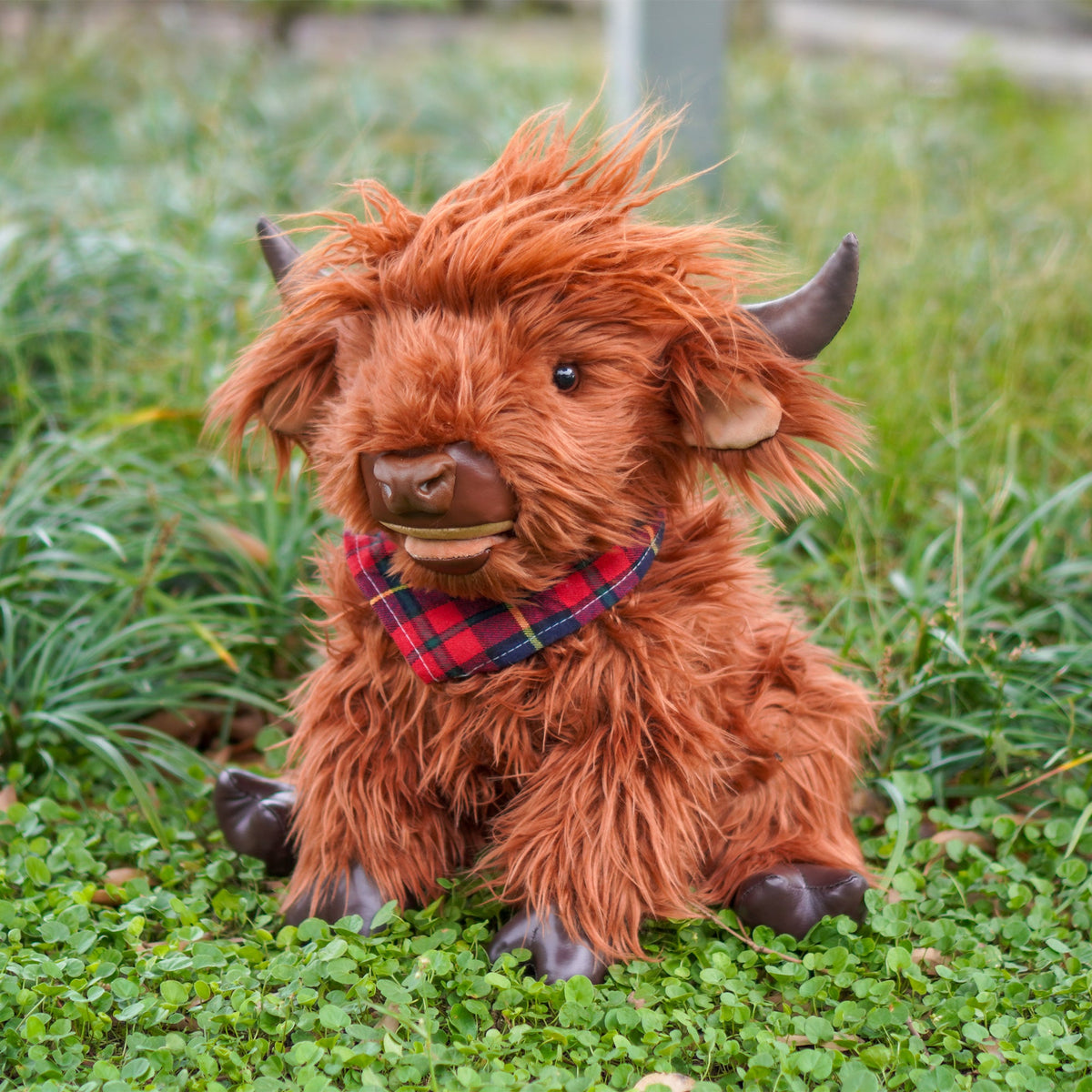 17.7 Inches Highland Cow Plush Handmade Collectable– Weighted Toy for Kids & Adults