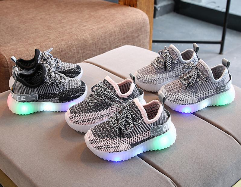 Children's Light-Up Mesh Lace-Up Sneakers