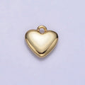 24K Gold Filled Heart Valentine Love Add-On Charm in Gold & Silver | AC-347 AC-348