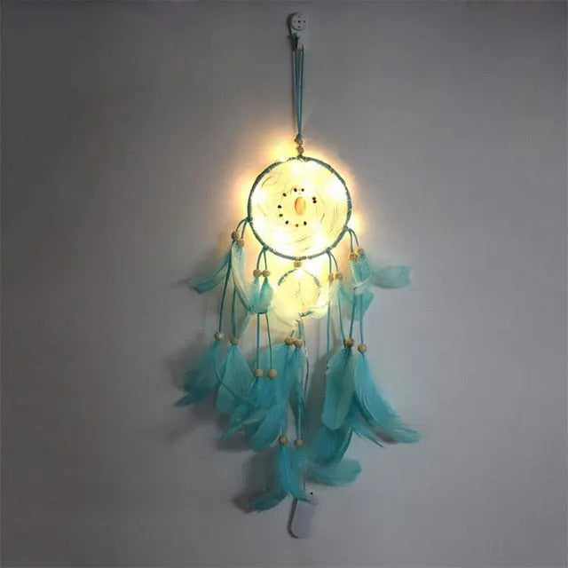 LED Feather Dream Catcher Hanging Decoration