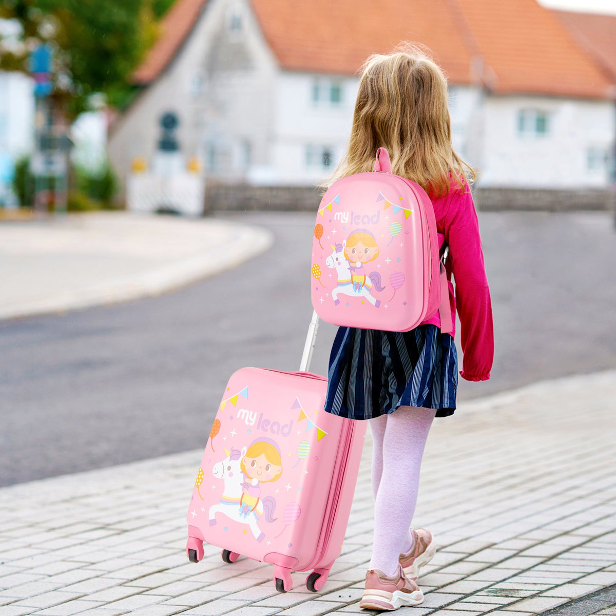 2 PCS Kid Luggage Set With Spinner Wheels for Children Boys Girls
