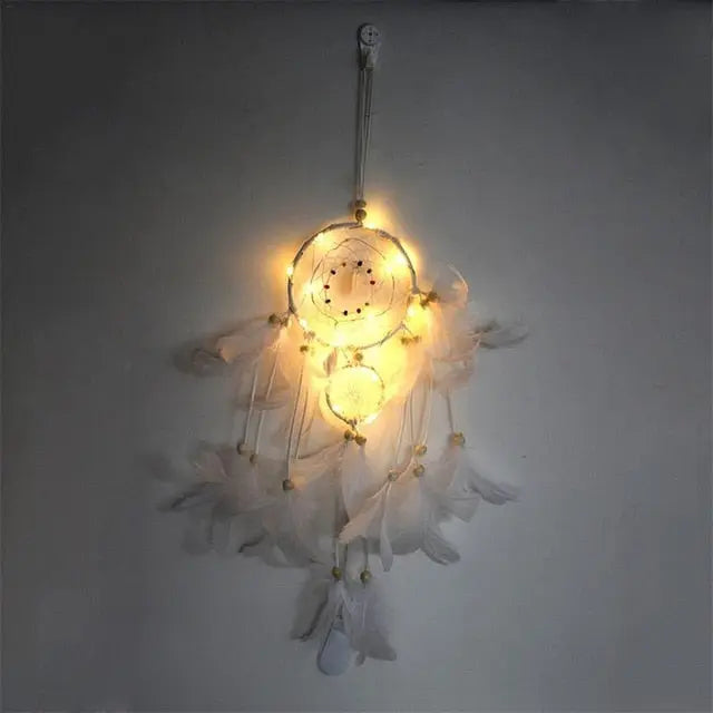 LED Feather Dream Catcher Hanging Decoration