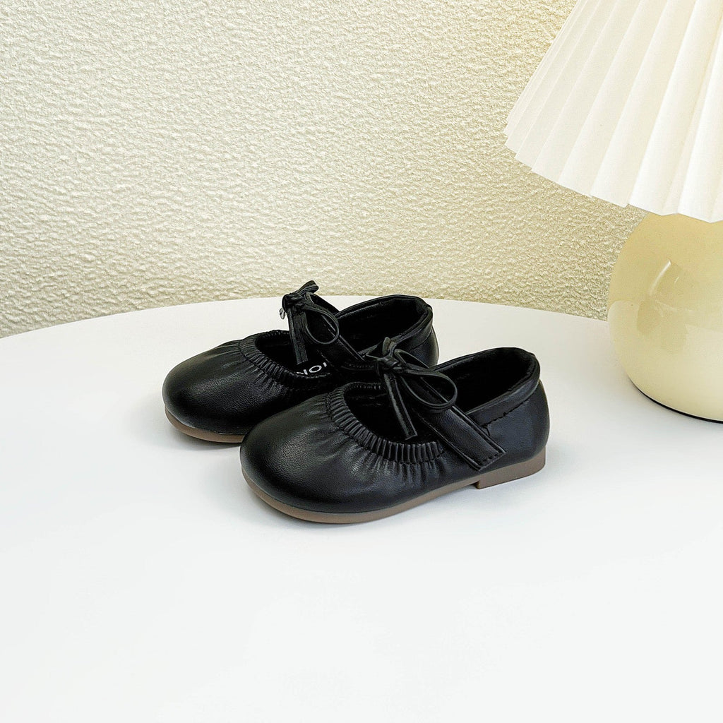 Girls' Single Shoes, Small Leather Shoes, Velcro, Children's Princess Shoes