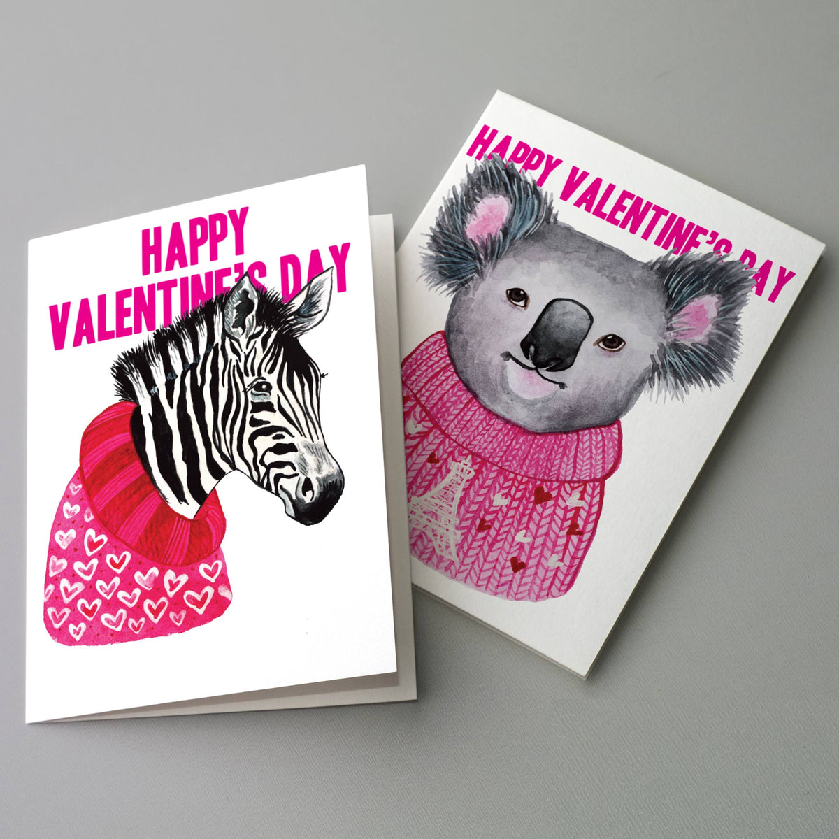 Valentine's Day Animal Cards, Set of 24