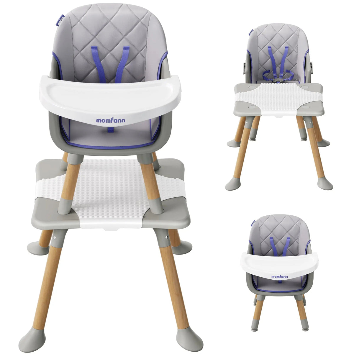 Momfann Baby High Chair with 5-Point Harness