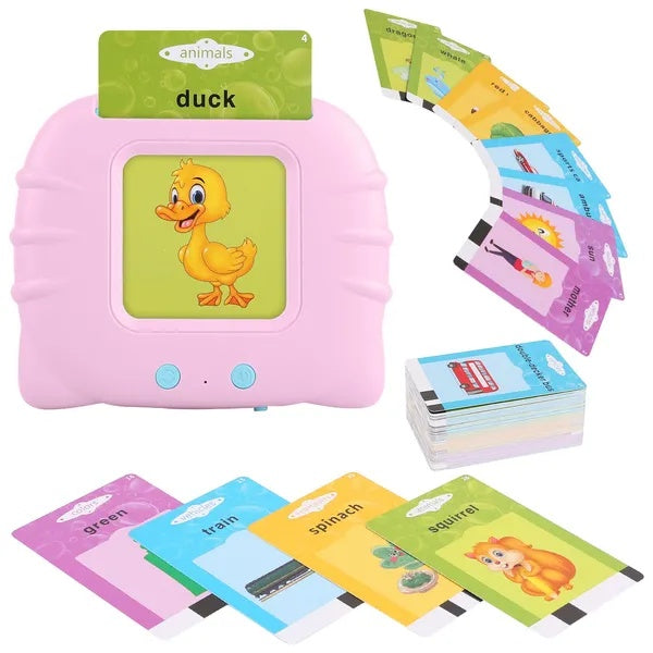 224 Words Kid Talking Flash Cards 112 Card Electronic Cognitive Audio Reading Machine, Animals