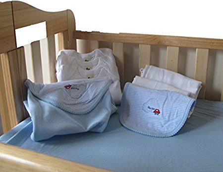 Girl Baby Shower decoration Includes Crib Sheet, body suit,daipers and matching Blanket with Bib (prints may wary)