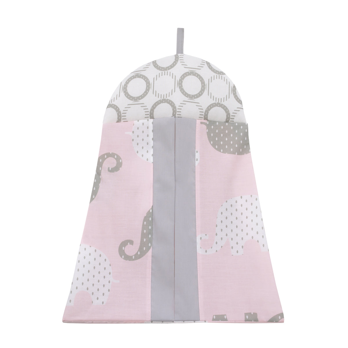 NoJo The Dreamer Pink and Grey Elephant 8 Piece Nursery Crib Bedding Set