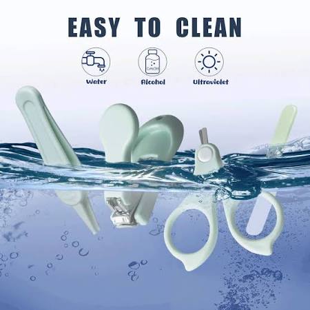 4 Pcs Baby Manicure Set Plastic Stainless Steel Finger Toe Nail Clipper Scissor Cutter Kit Children Kids Nails Care Tool