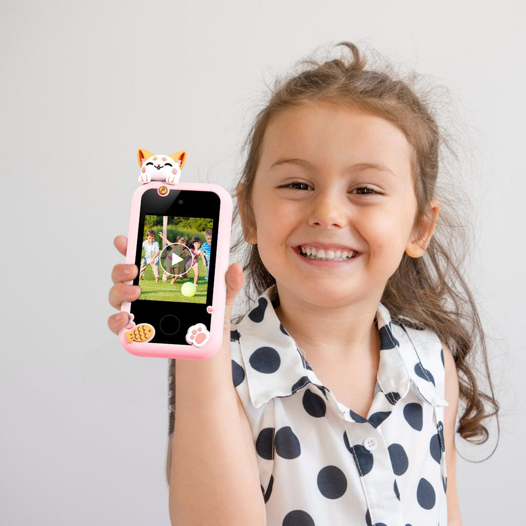 Kids Toy Smartphone Dual Camera Phone Touchscreen Learning Toy with Shockproof Cartoon Case Torch 16 Games ABC Learning for Boys Girls Aged 3+