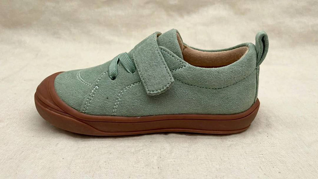 Moss Green Kids' Hook-and-Loop Sneakers