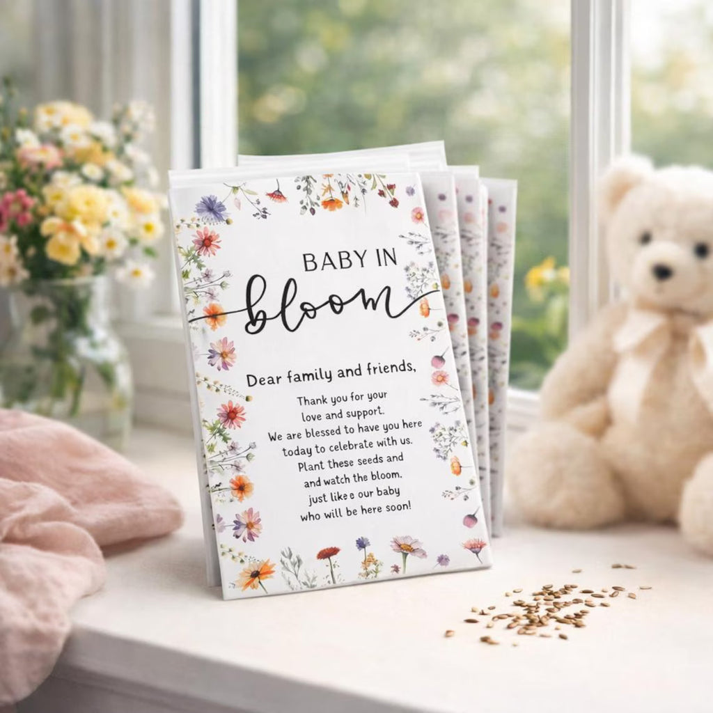 Baby in Bloom Seed Favors 25 Pack, Wildflower Baby Shower Favors