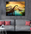 Brontosaurus Canvas Wall Art, Dinosaur Decor, Dinosaurs Decor, Kids Room Decor