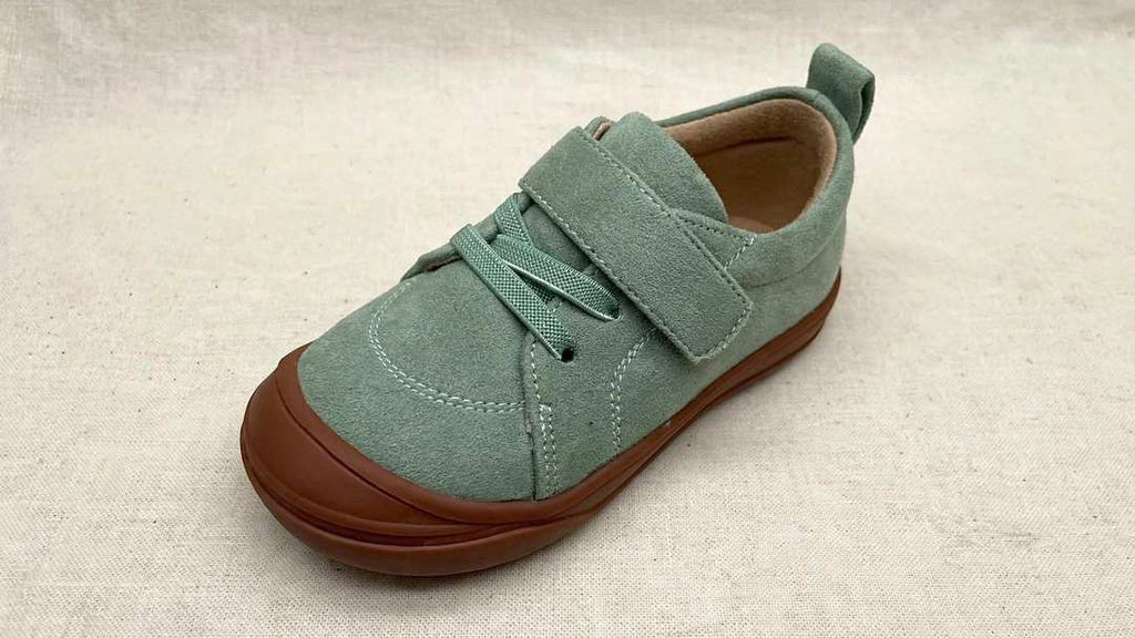 Moss Green Kids' Hook-and-Loop Sneakers