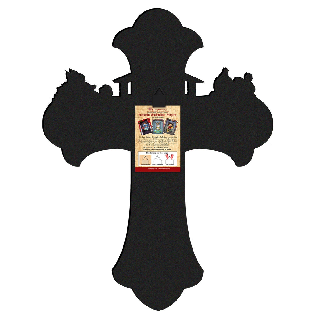 Personalized Garden Serenity Cross Holiday Door Decor by G. Debrekht - Easter Spring Decor - 8688168HC