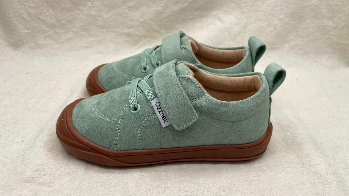Moss Green Kids' Hook-and-Loop Sneakers