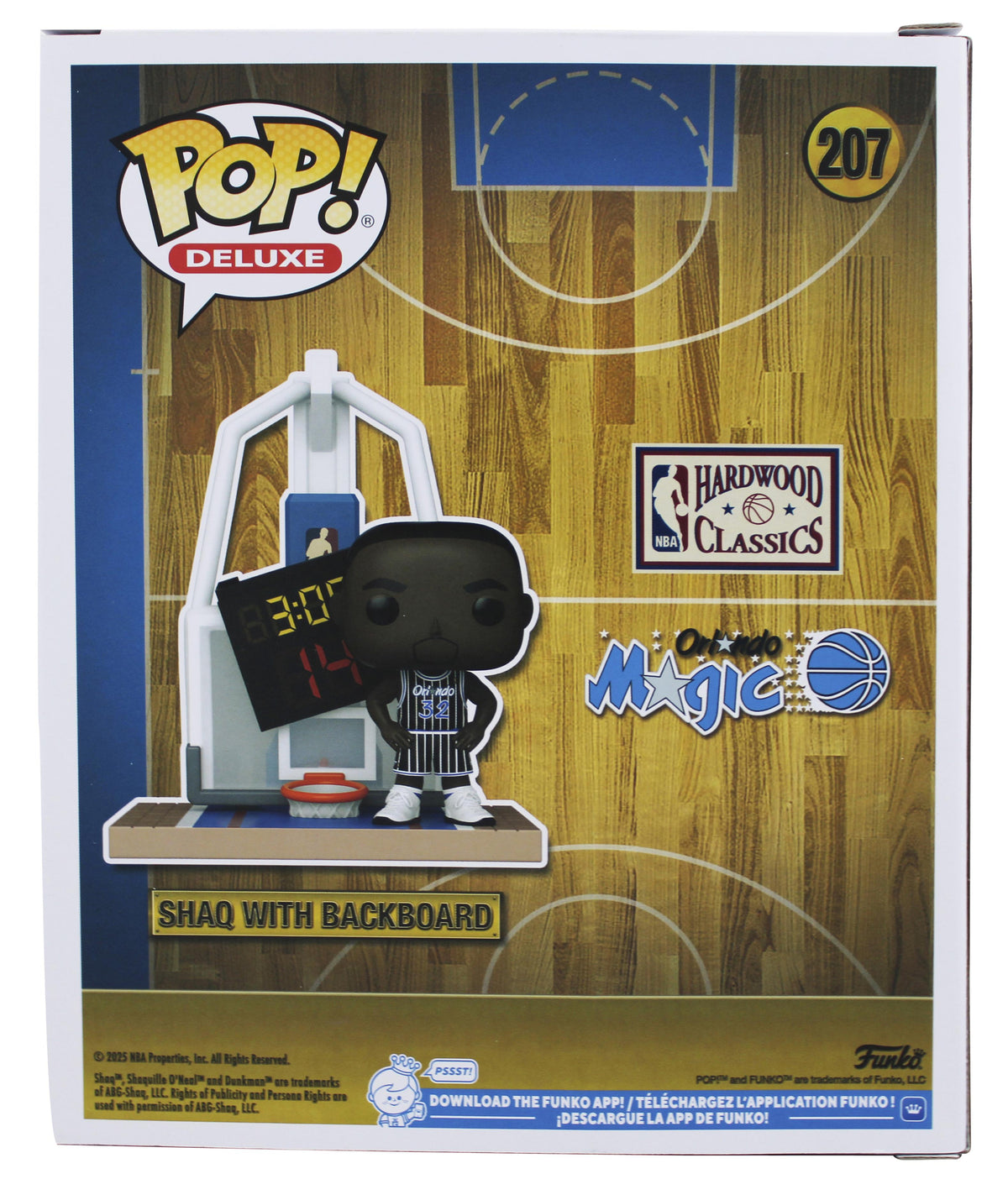 Shaquille O'Neal Signed Magic #207 Shaq With Backboard Funko Pop! Deluxe Vinyl Figure (Beckett)