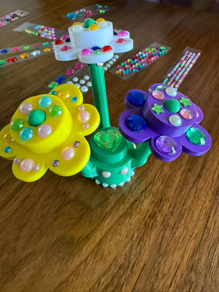 Gem Blossoms | DIY Mini Brick Flower Bouquet Kit with Gem Stickers