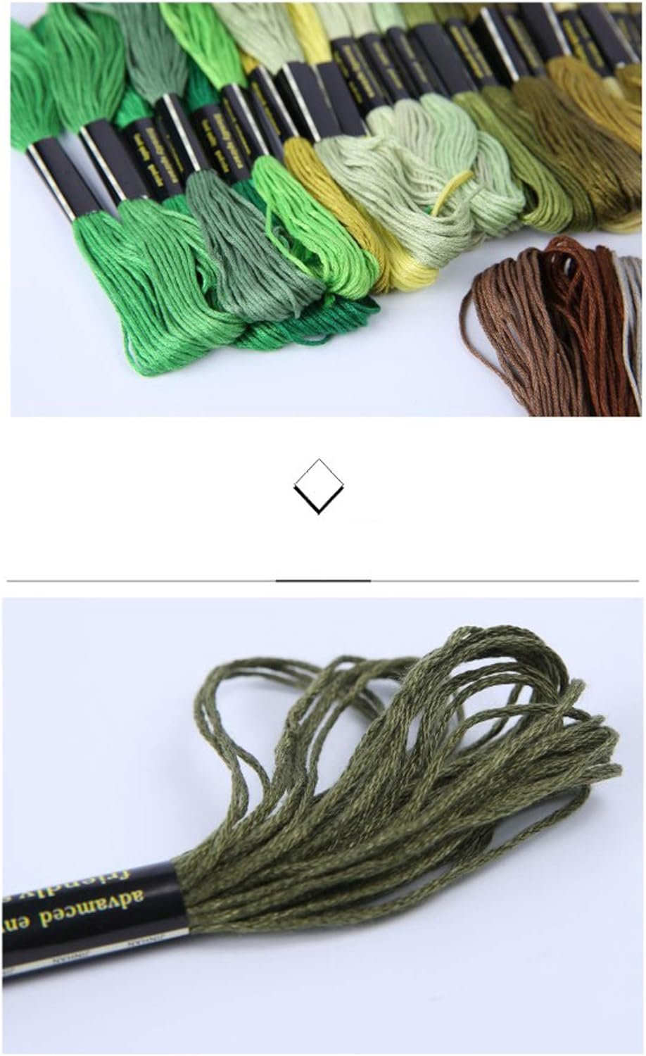 50-Color Rainbow Embroidery Floss Set – Cotton Thread for Cross Stitch, Friendship Bracelets & Fiber Arts Crafts
